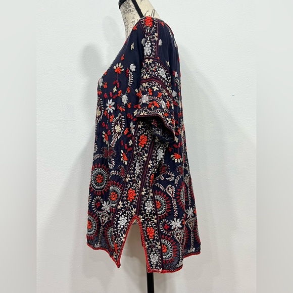 Johnny Was MELIA All Around Heavily Embroidered Blouse Tunic Boho Top EUC - Picture 5 of 9